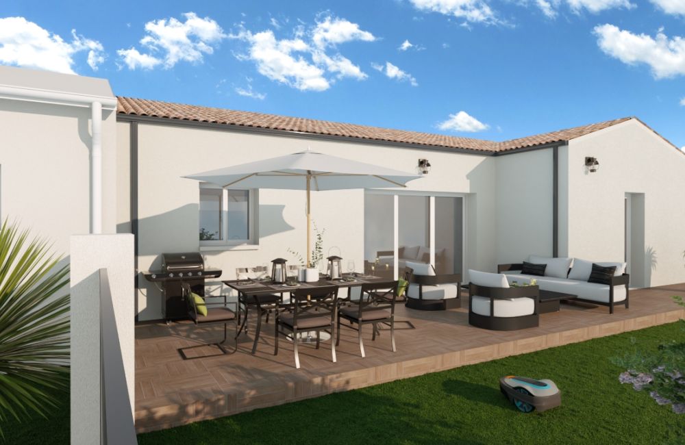 Vente terrain + maison Pont-l'Abbé-d'Arnoult Charente-Maritime