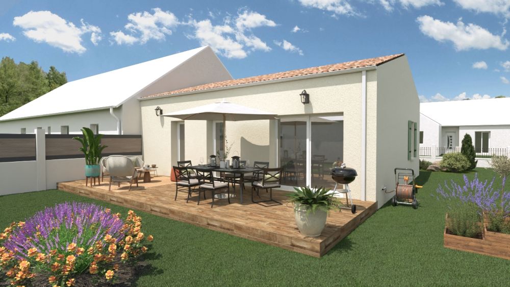 Vente terrain + maison Pont-l'Abbé-d'Arnoult Charente-Maritime