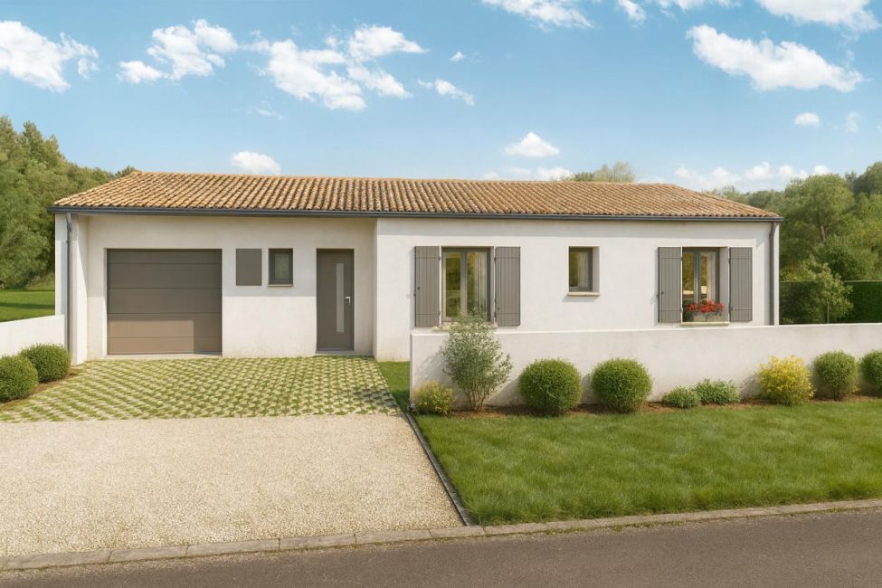 Vente terrain + maison Le Gué-d'Alleré Charente-Maritime