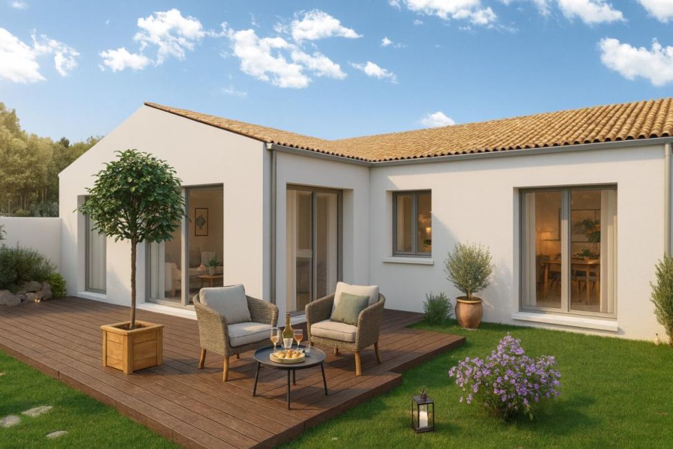 Vente terrain + maison Ballon Charente-Maritime