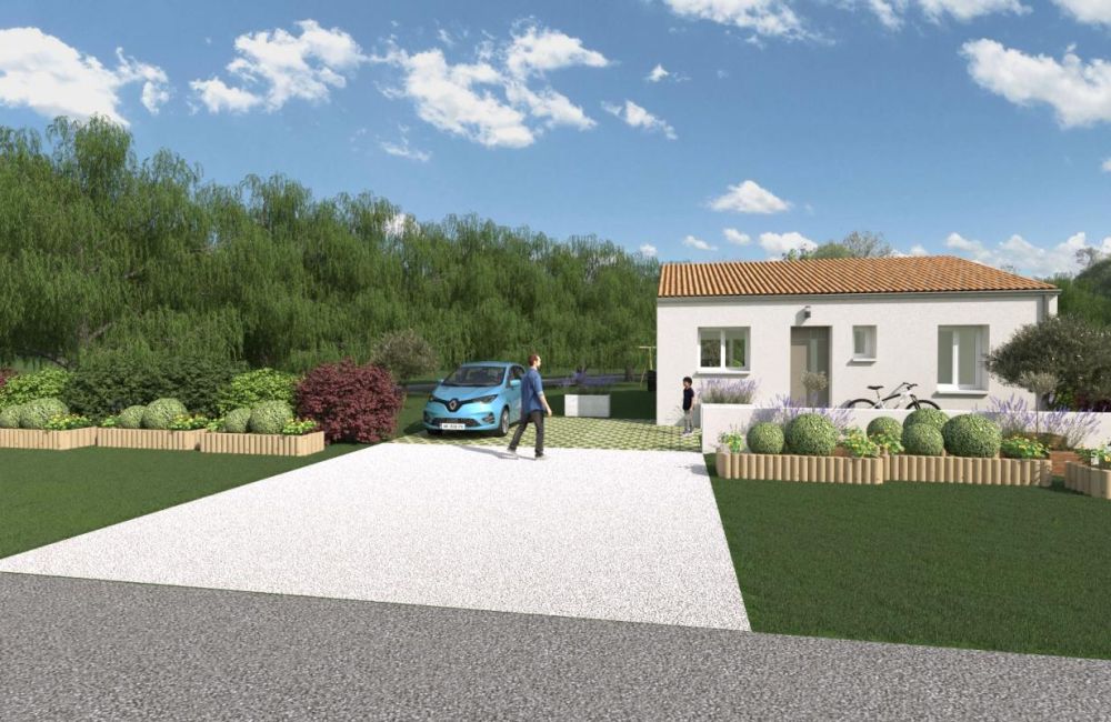 Vente terrain + maison Le Gué-d'Alleré Charente-Maritime