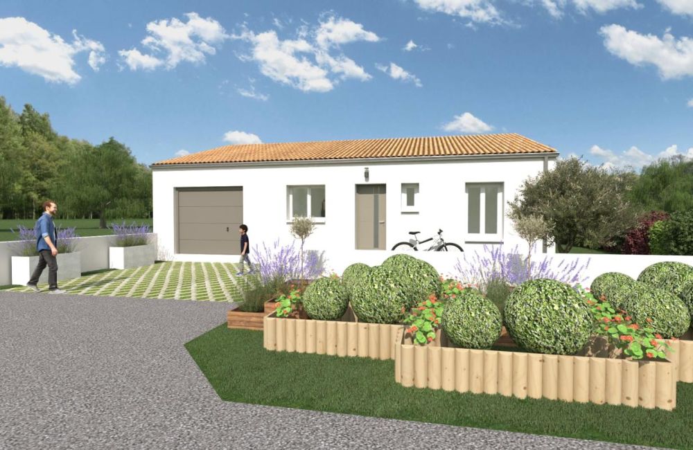 Vente terrain + maison Le Gué-d'Alleré Charente-Maritime