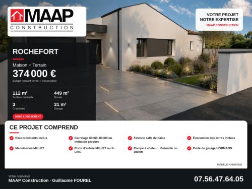Venteterrain + maisonRochefort Charente-Maritime