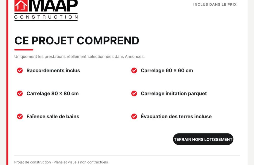Vente terrain + maison Salles-sur-Mer Charente-Maritime