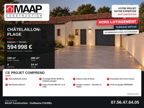 Venteterrain + maisonChâtelaillon-Plage Charente-Maritime