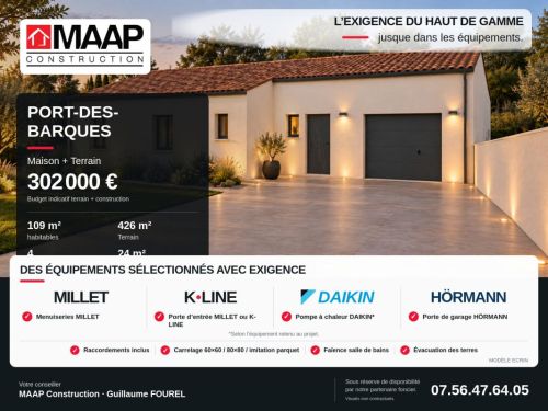 Venteterrain + maisonPort-des-Barques Charente-Maritime