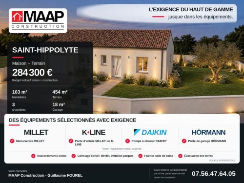 Venteterrain + maisonSaint-Hippolyte Charente-Maritime